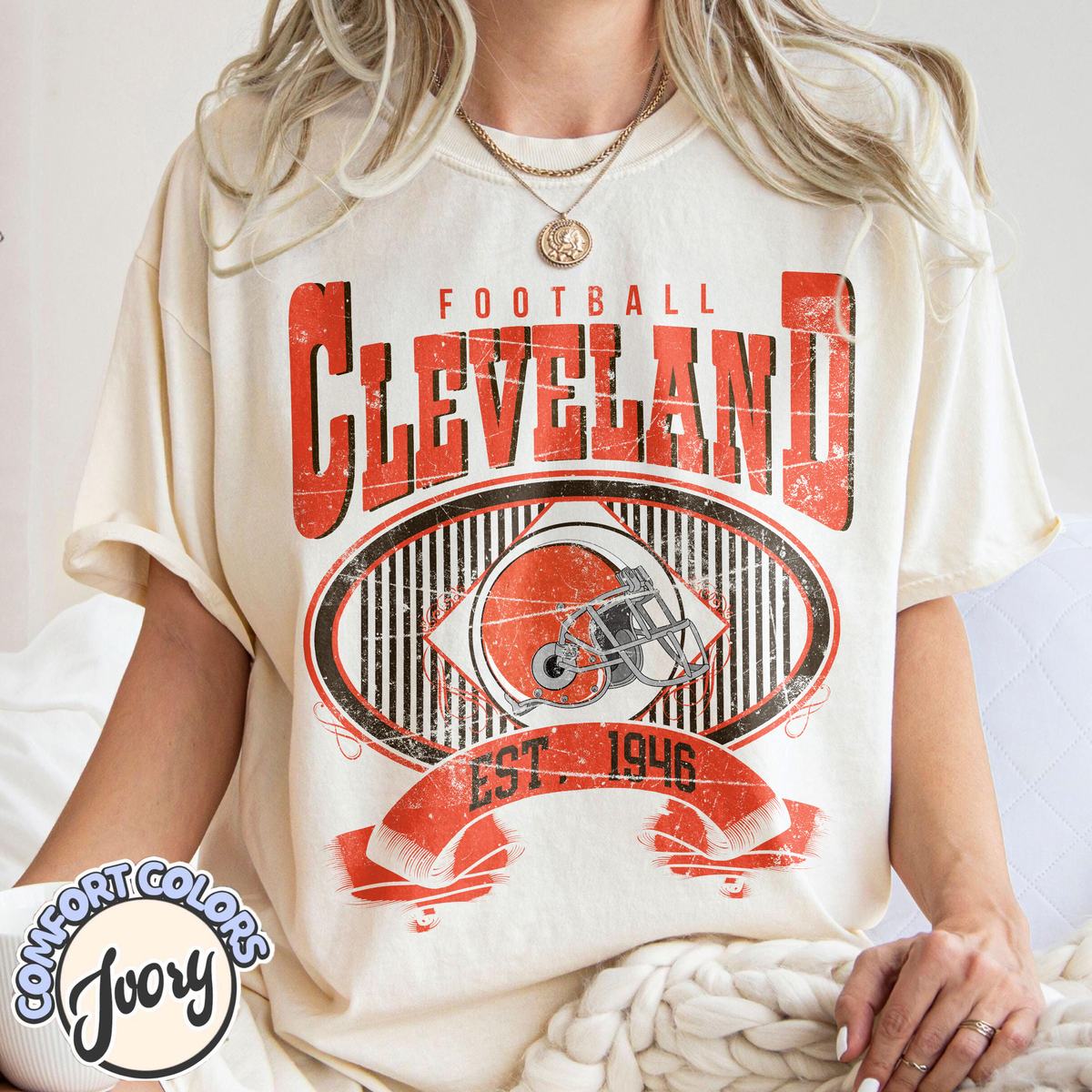 Unisex Cleveland football vintage t-shirt for men and women