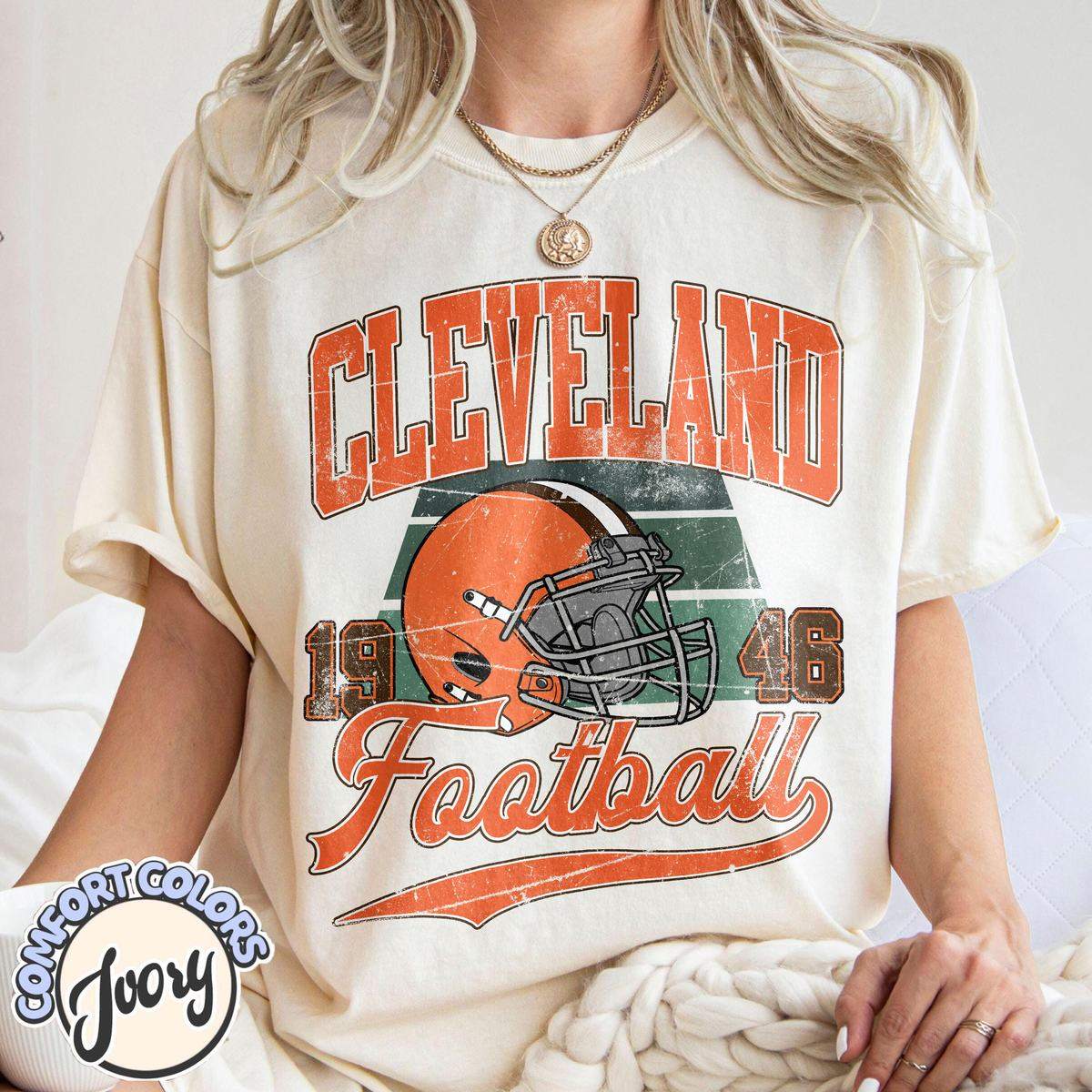 Unisex Cleveland football vintage t-shirt for men and women