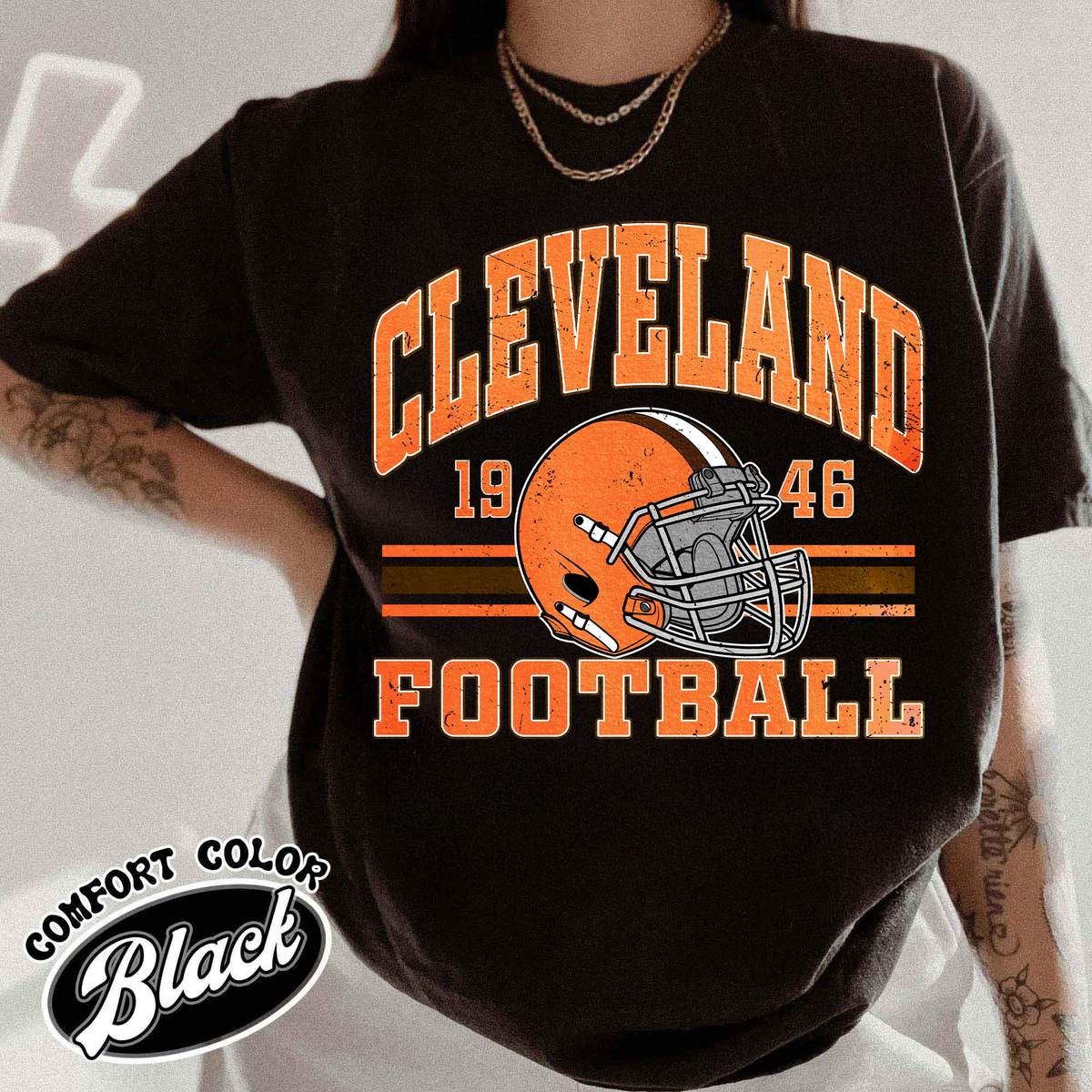 Unisex Cleveland football vintage t-shirt for men and women