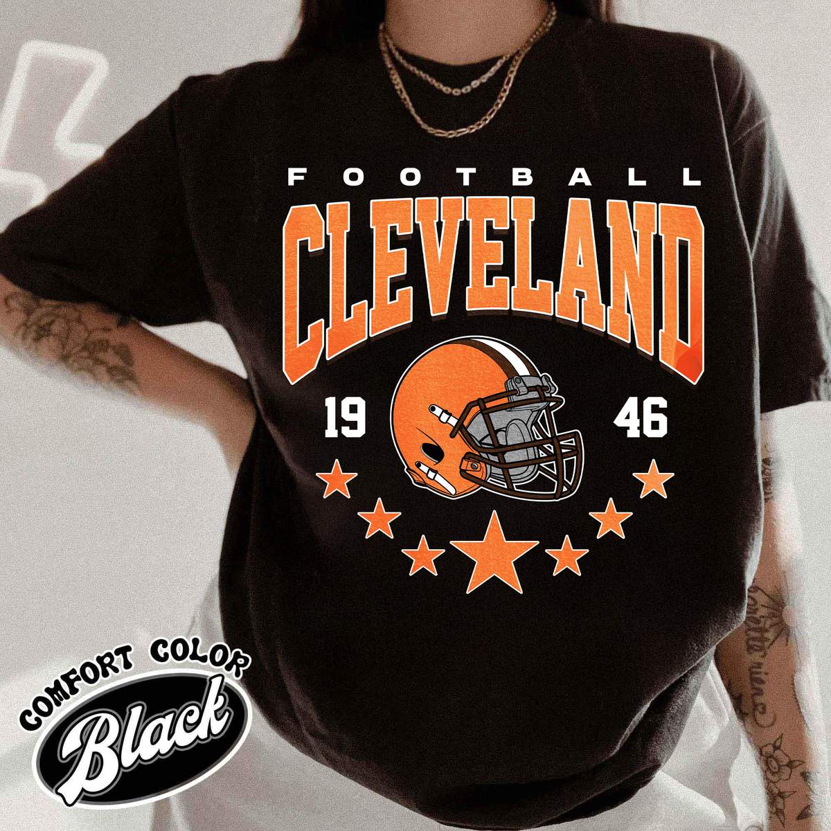 Unisex Cleveland football vintage t-shirt for men and women