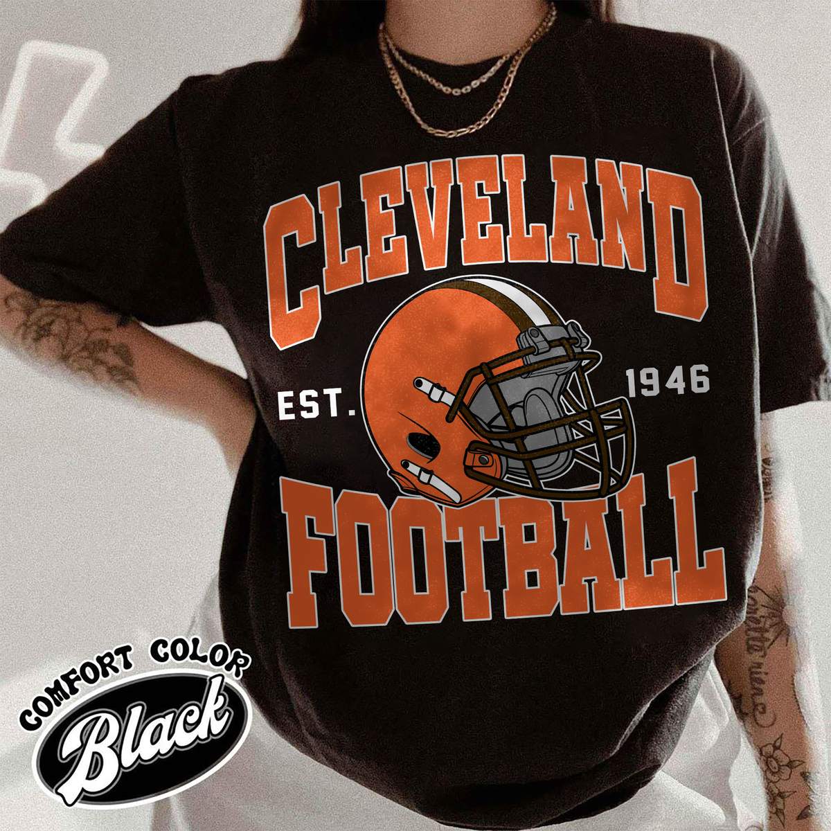 Unisex Cleveland football vintage t-shirt for men and women