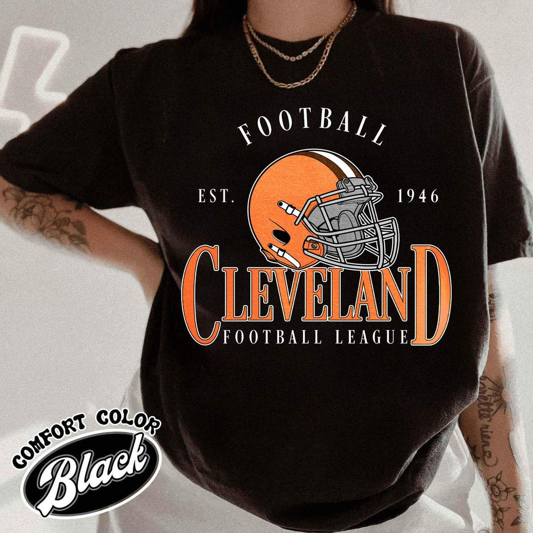 Unisex Cleveland football vintage t-shirt for men and women