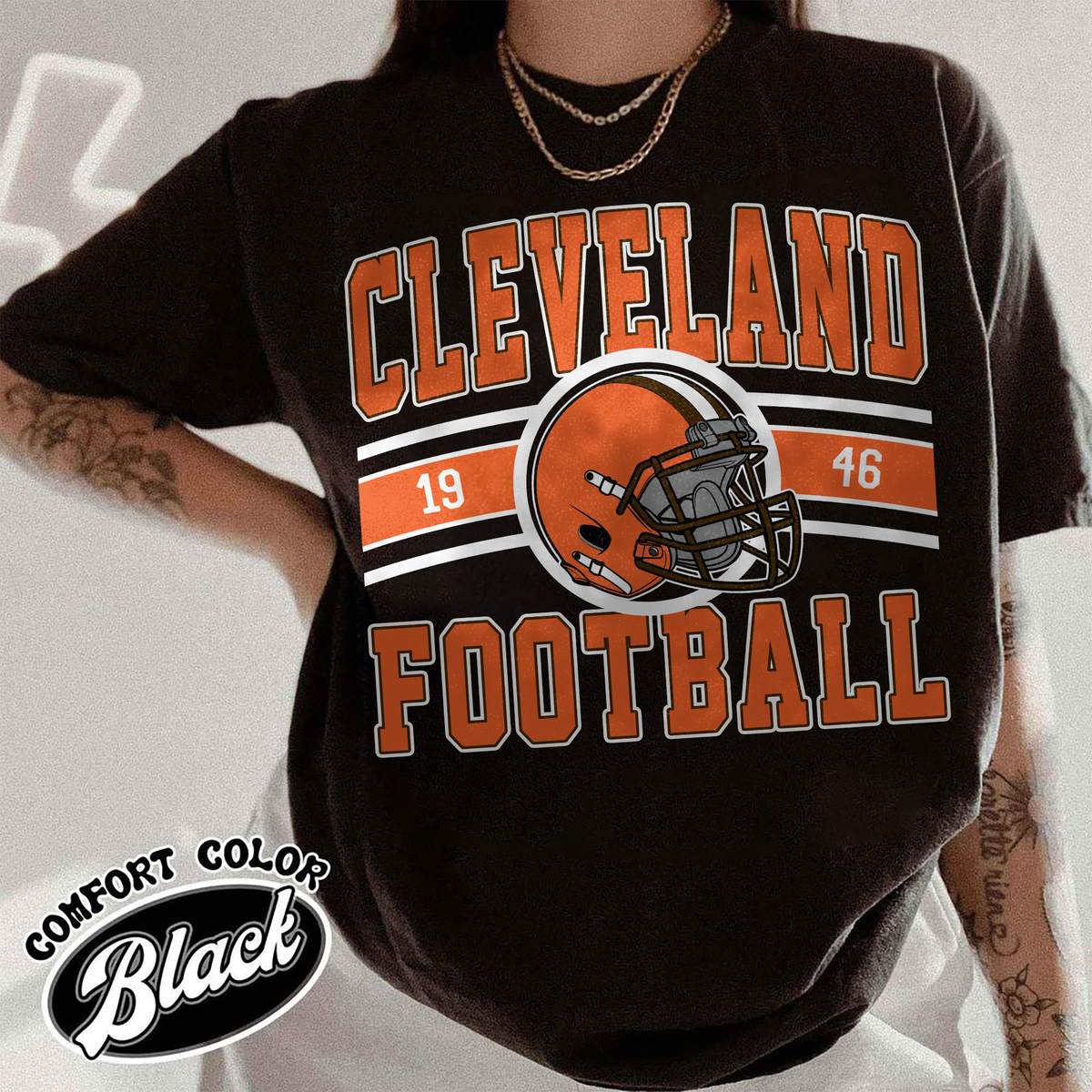 Unisex Cleveland football vintage t-shirt for men and women