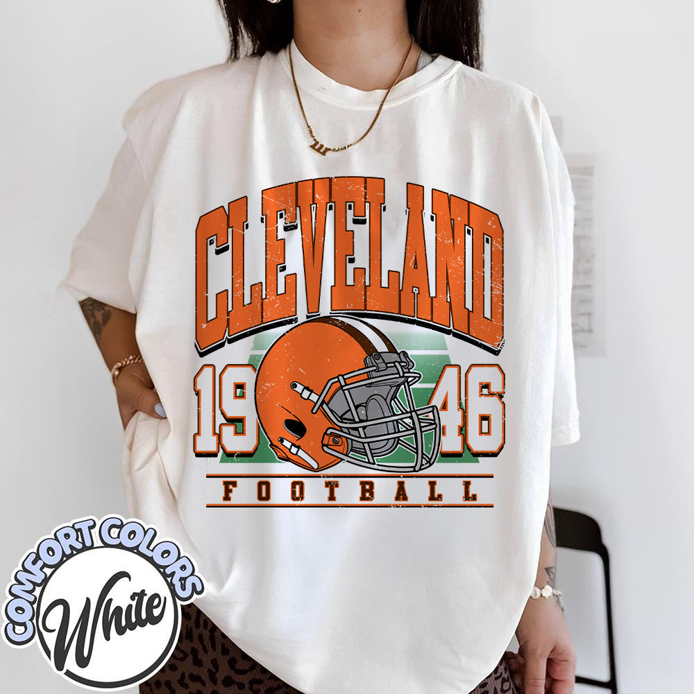 Unisex Cleveland football vintage t-shirt for men and women