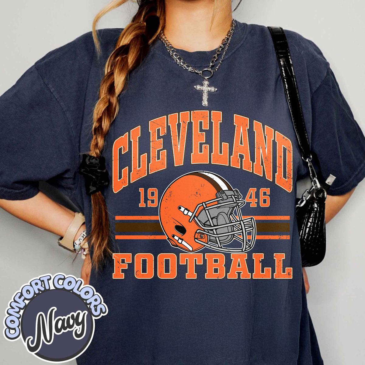 Unisex Cleveland football vintage t-shirt for men and women