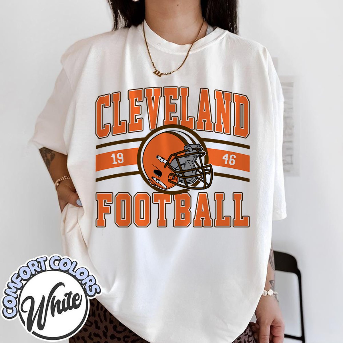 Unisex Cleveland football vintage t-shirt for men and women