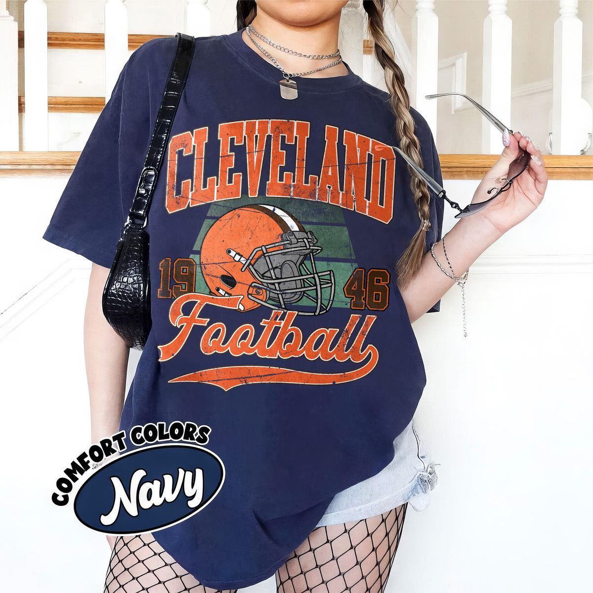 Unisex Cleveland football vintage t-shirt for men and women