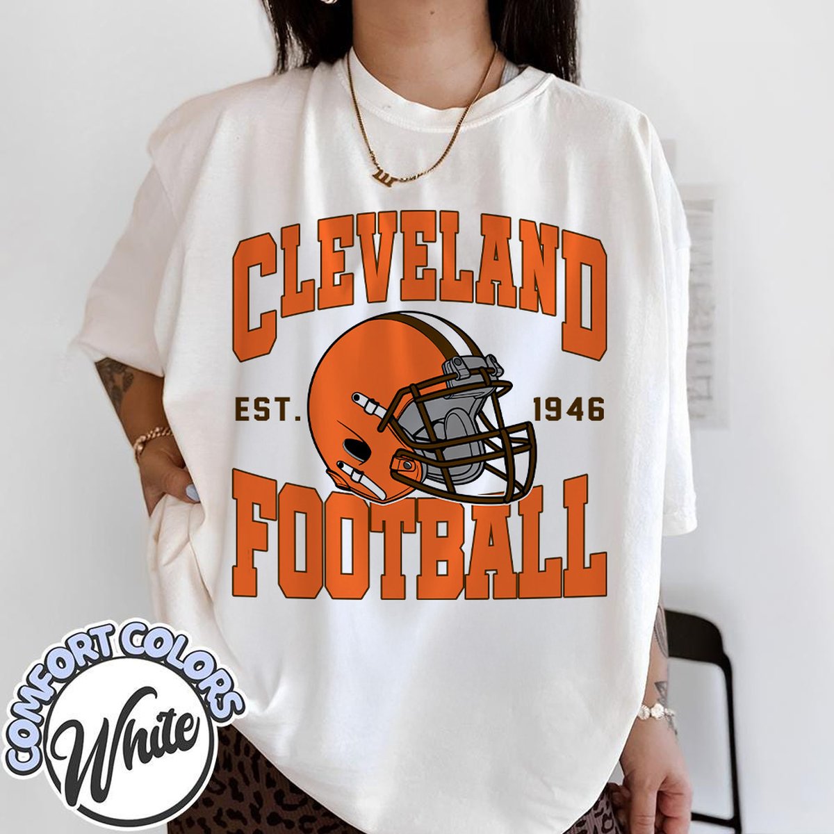 Unisex Cleveland football vintage t-shirt for men and women