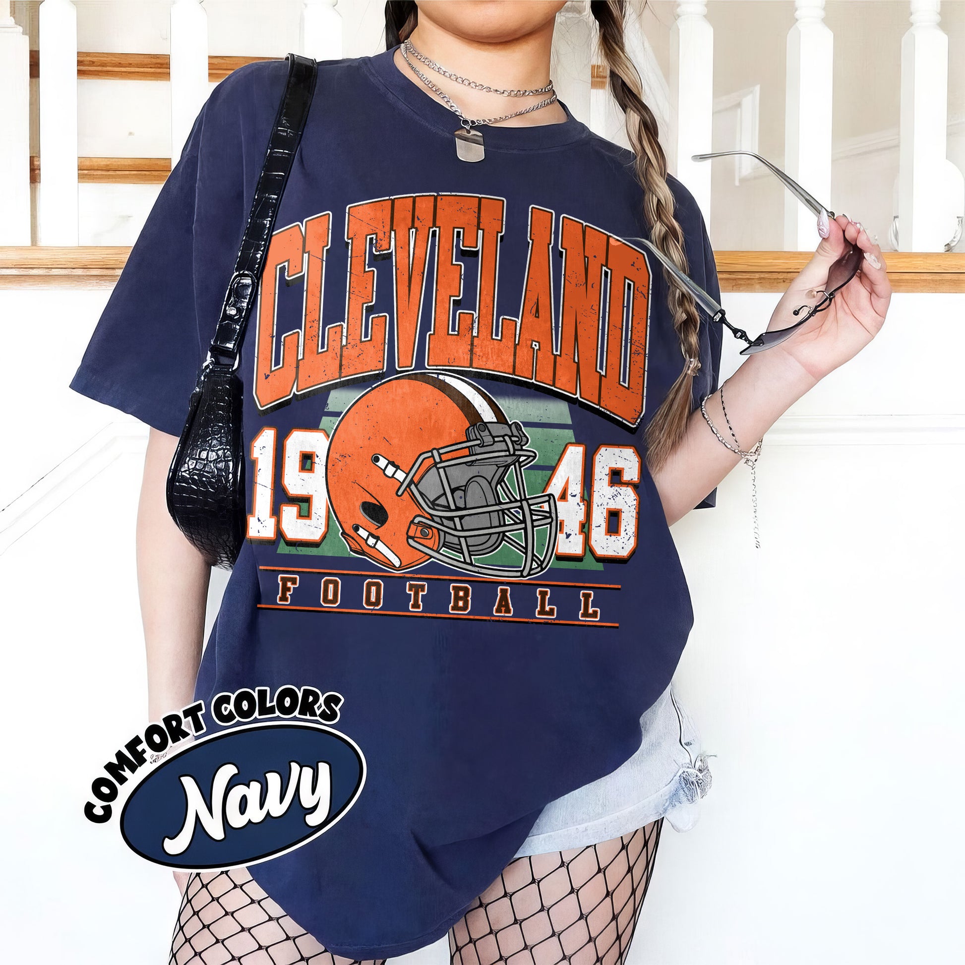 Unisex Cleveland football vintage t-shirt for men and women