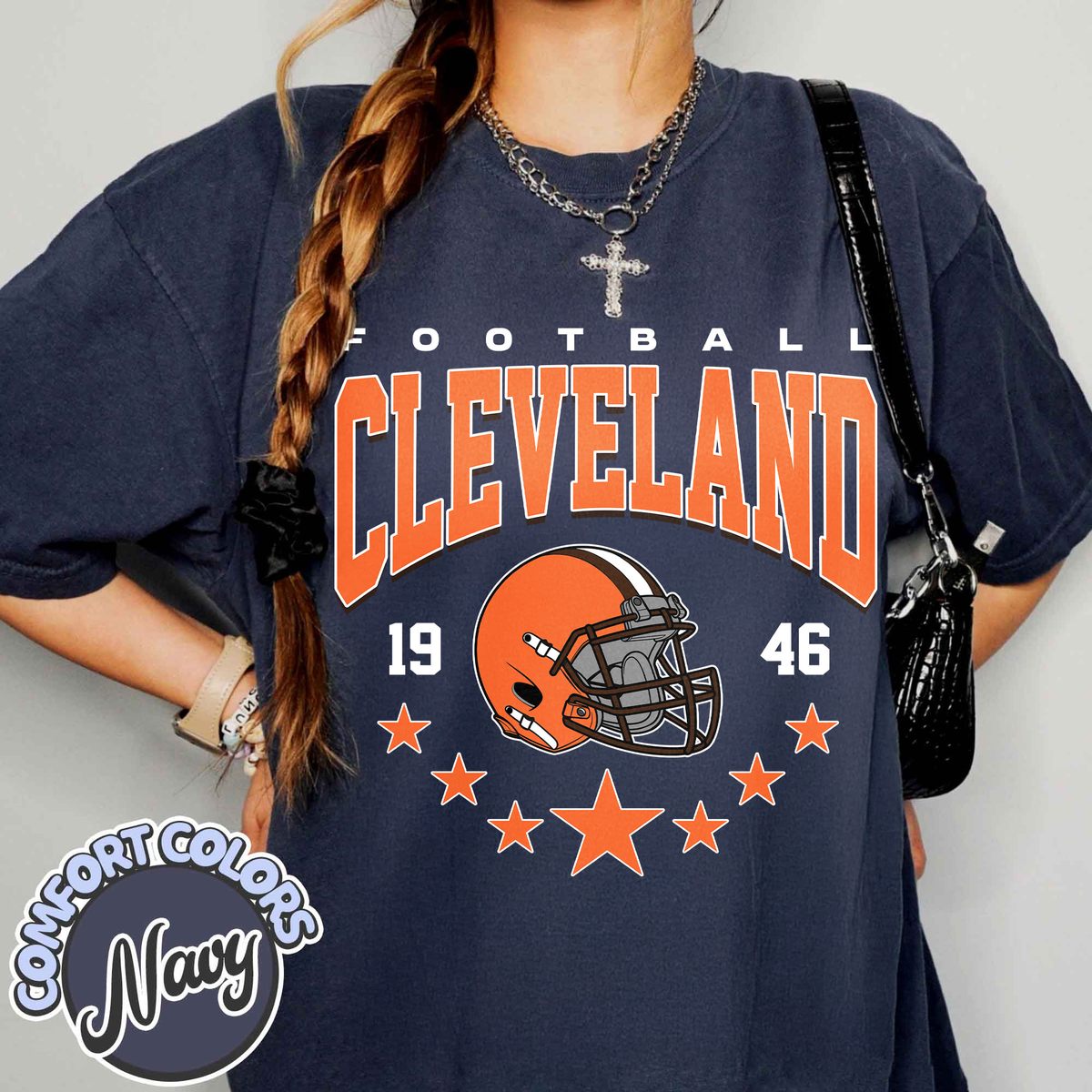 Unisex Cleveland football vintage t-shirt for men and women