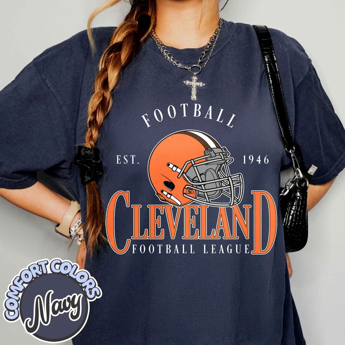 Unisex Cleveland football vintage t-shirt for men and women