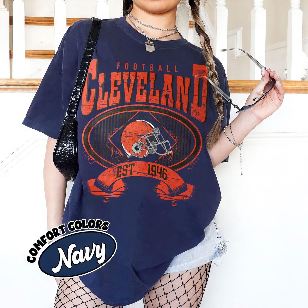 Unisex Cleveland football vintage t-shirt for men and women