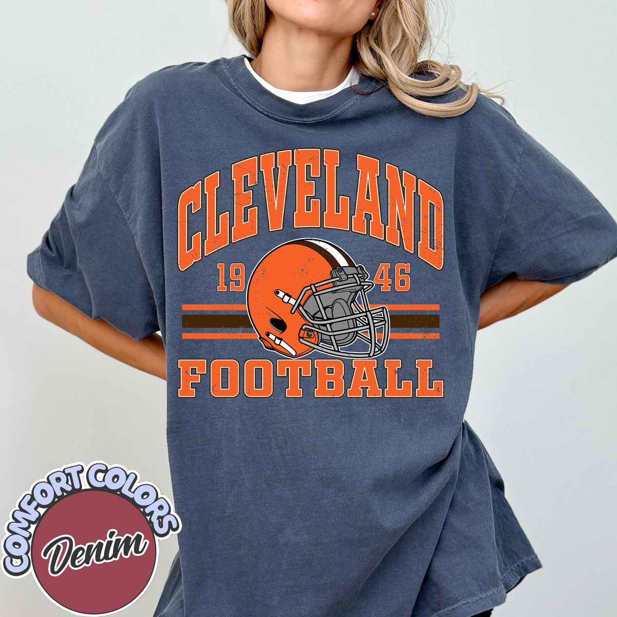 Unisex Cleveland football vintage t-shirt for men and women