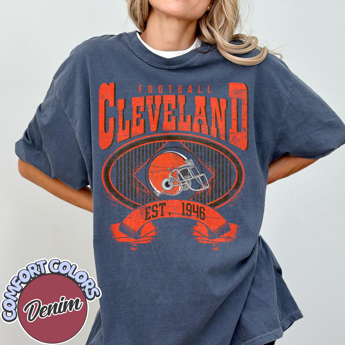 Unisex Cleveland football vintage t-shirt for men and women