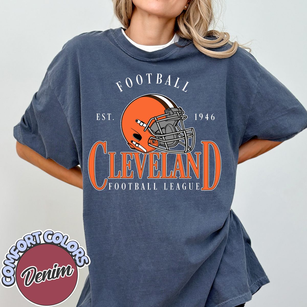 Unisex Cleveland football vintage t-shirt for men and women