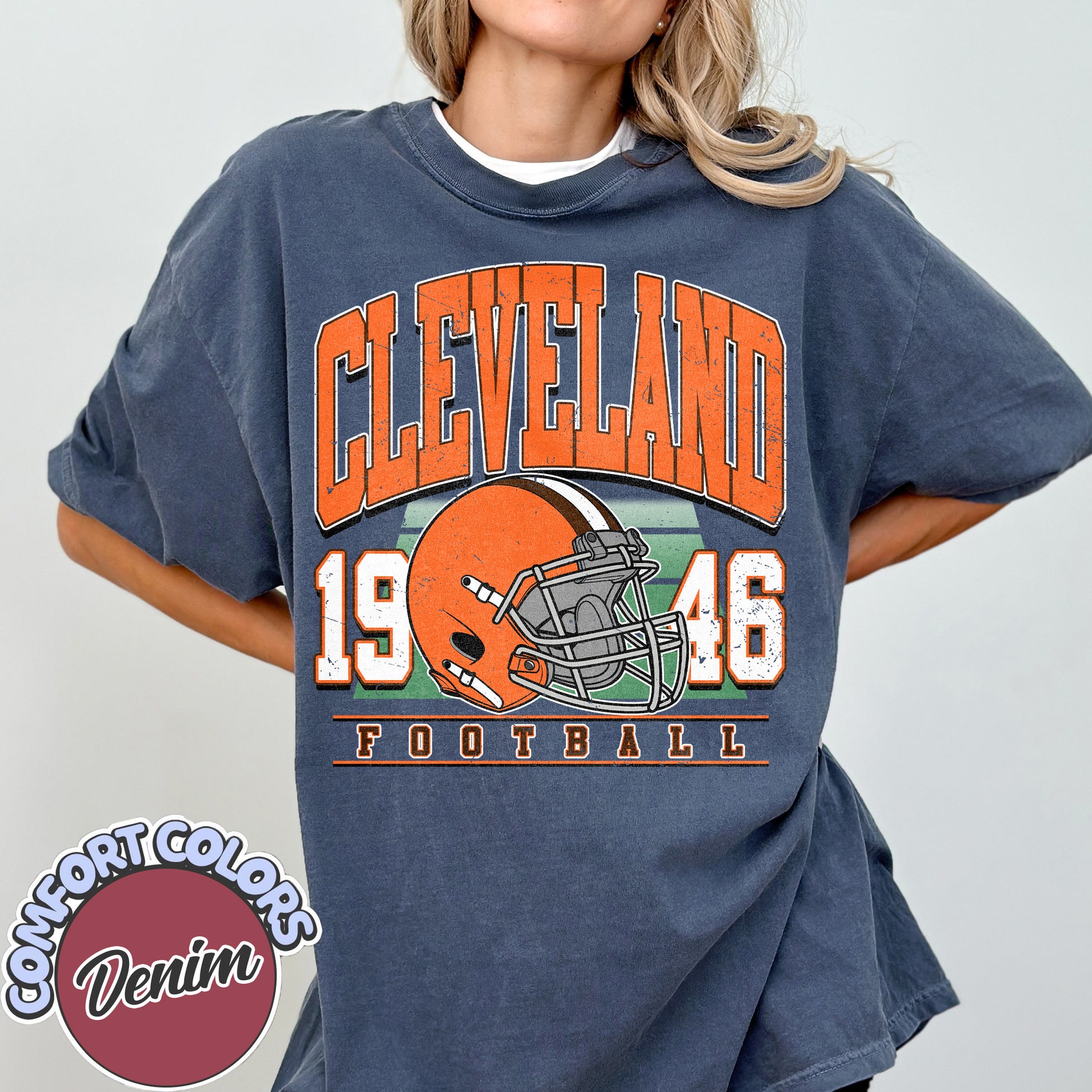 Unisex Cleveland football vintage t-shirt for men and women