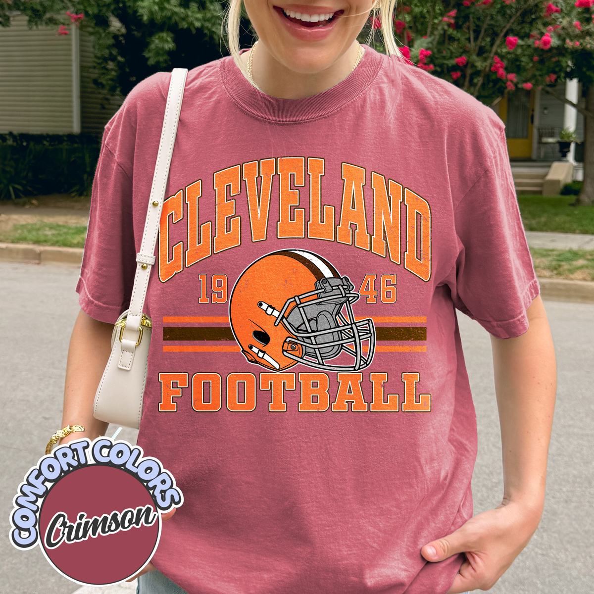 Unisex Cleveland football vintage t-shirt for men and women