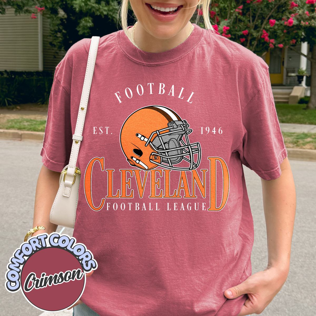 Unisex Cleveland football vintage t-shirt for men and women