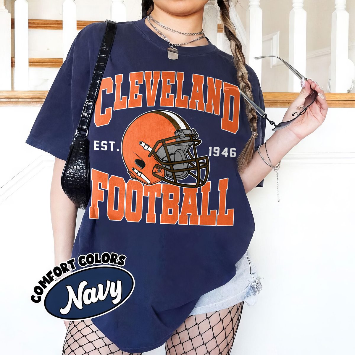 Unisex Cleveland football vintage t-shirt for men and women