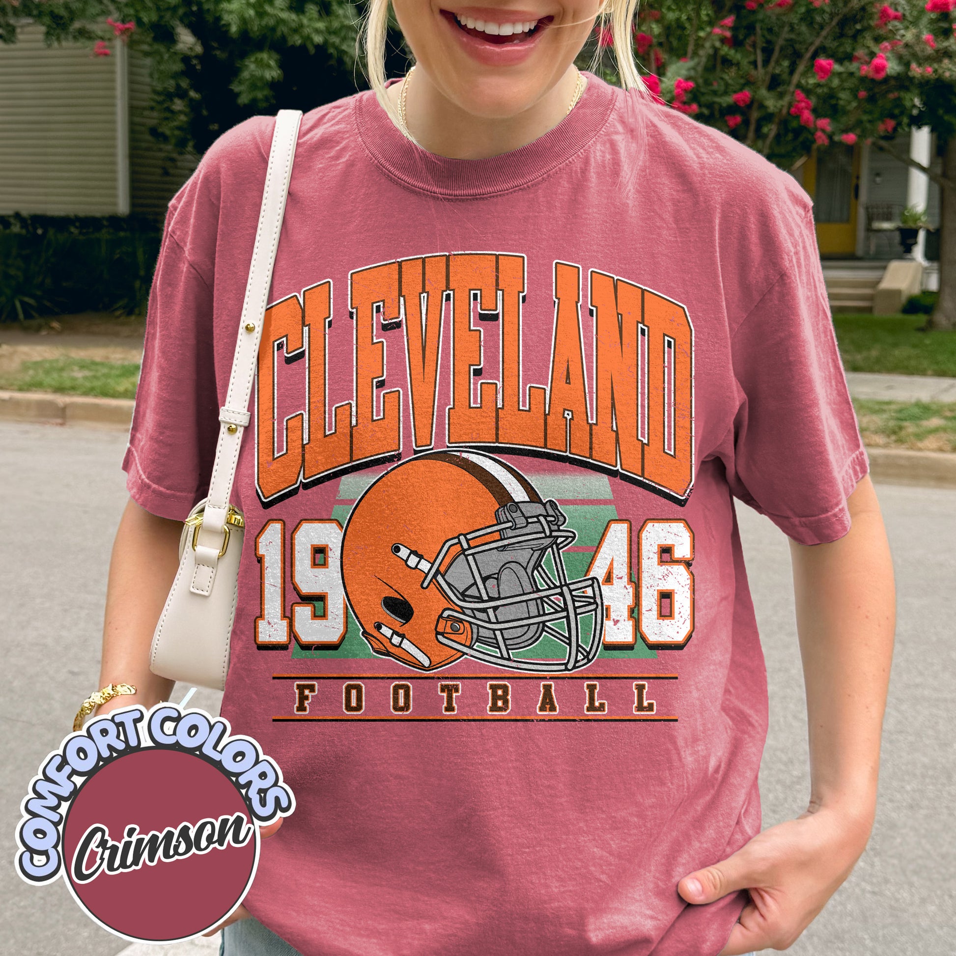 Unisex Cleveland football vintage t-shirt for men and women