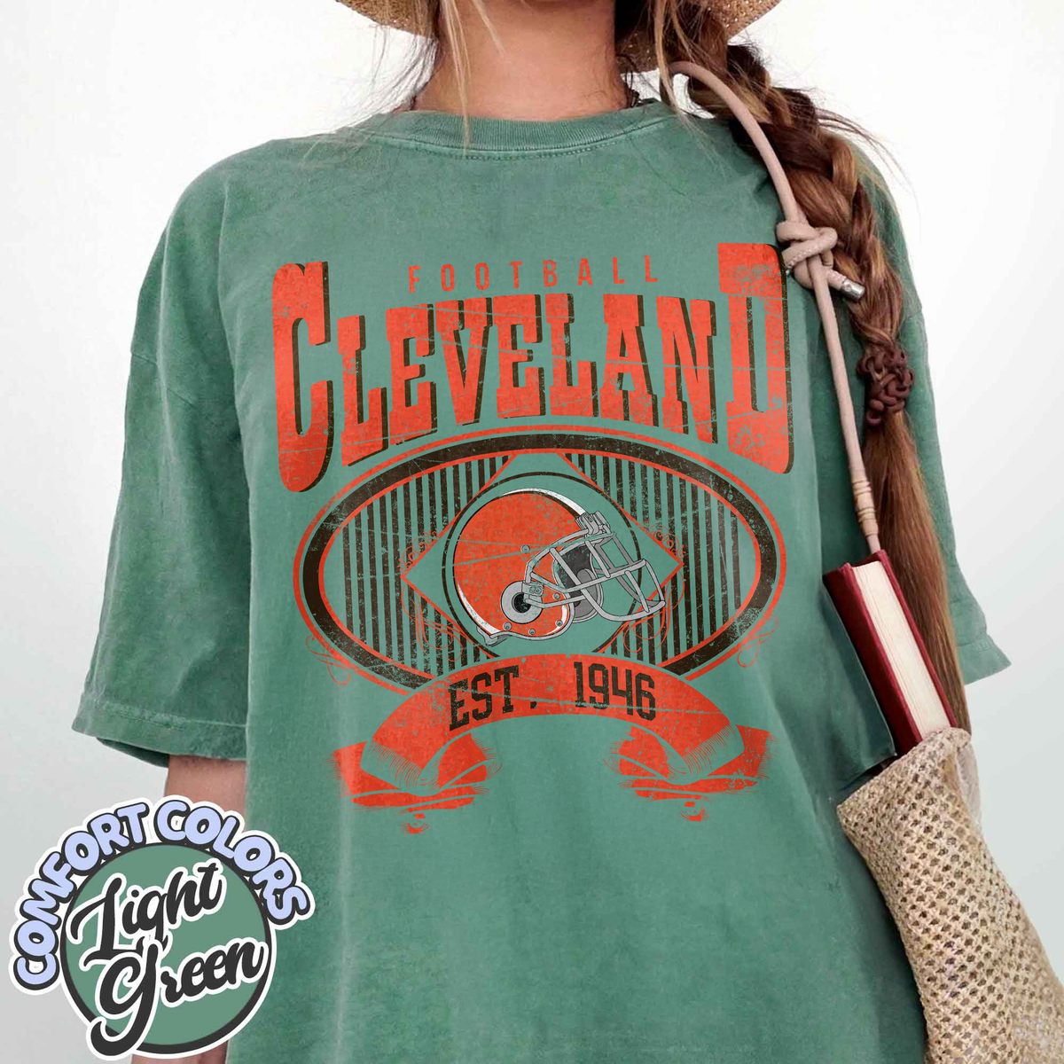 Unisex Cleveland football vintage t-shirt for men and women