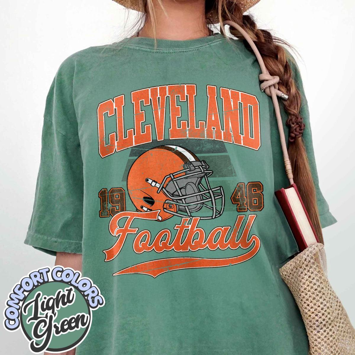 Unisex Cleveland football vintage t-shirt for men and women