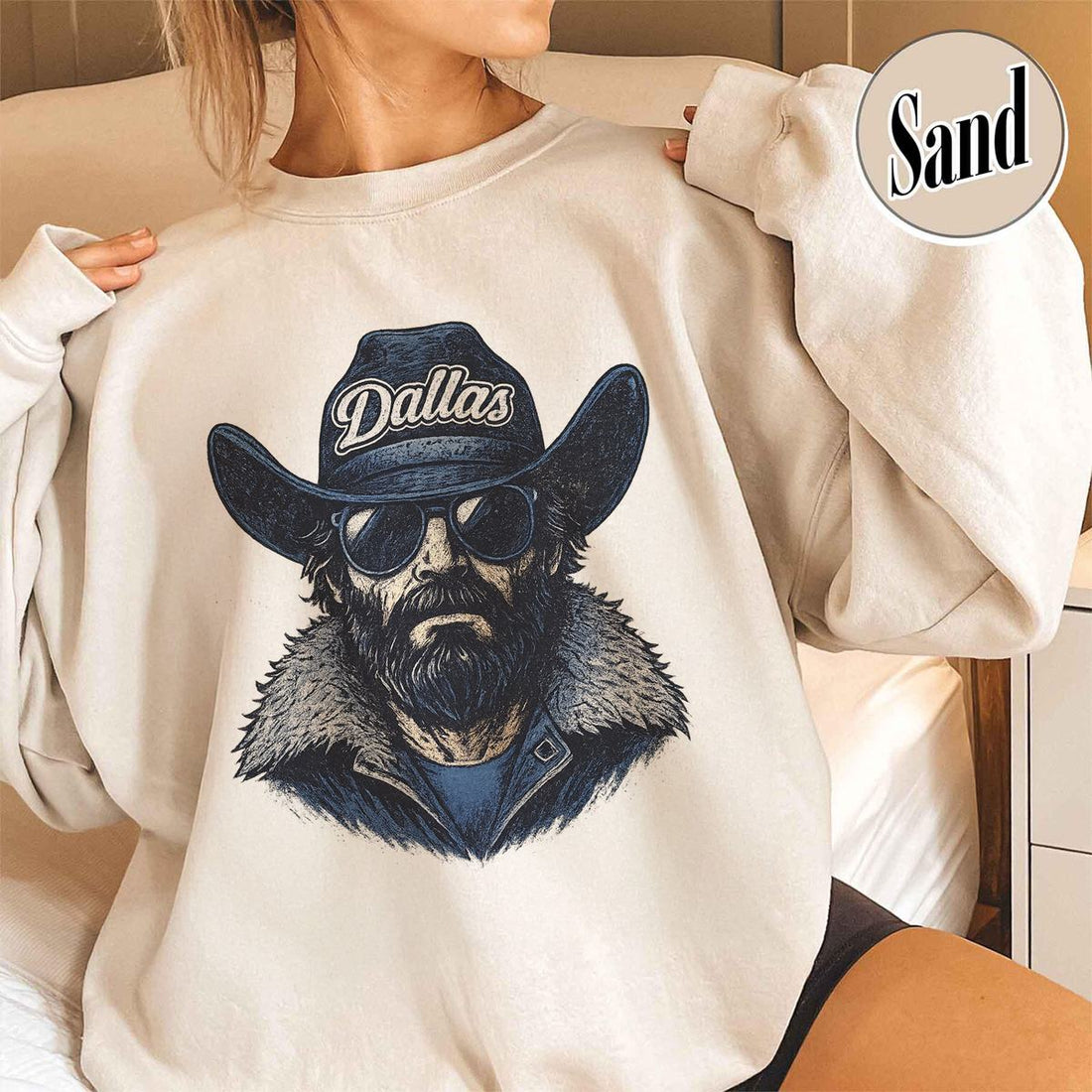 Unisex Dallas football vintage crewneck sweatshirt for men and women