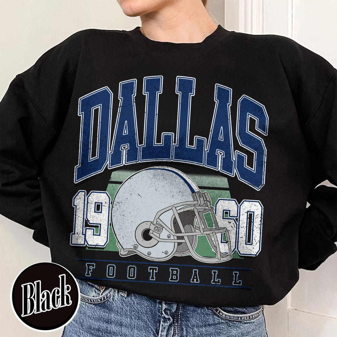 Unisex Dallas football vintage crewneck sweatshirt for men and women