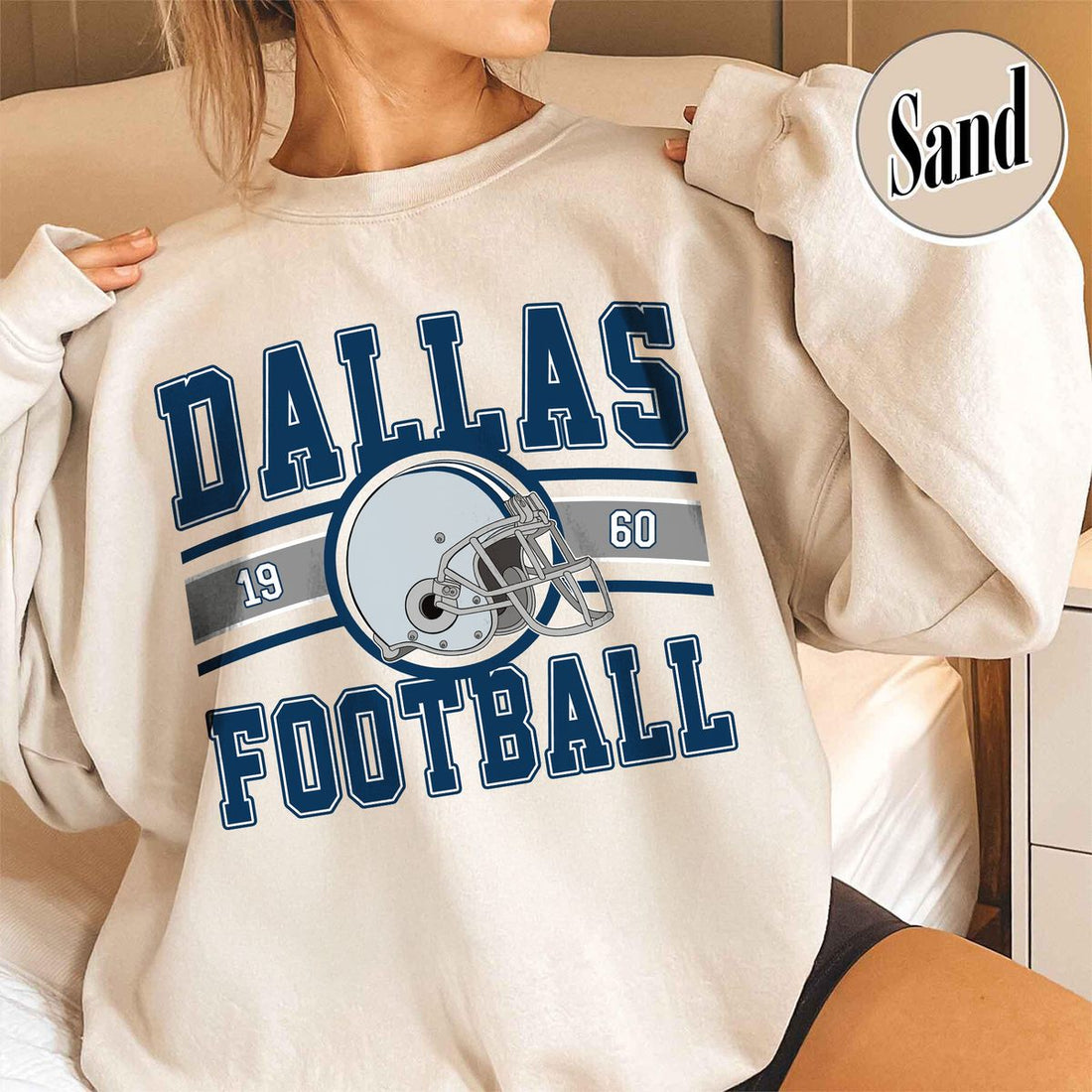 Unisex Dallas football vintage crewneck sweatshirt for men and women