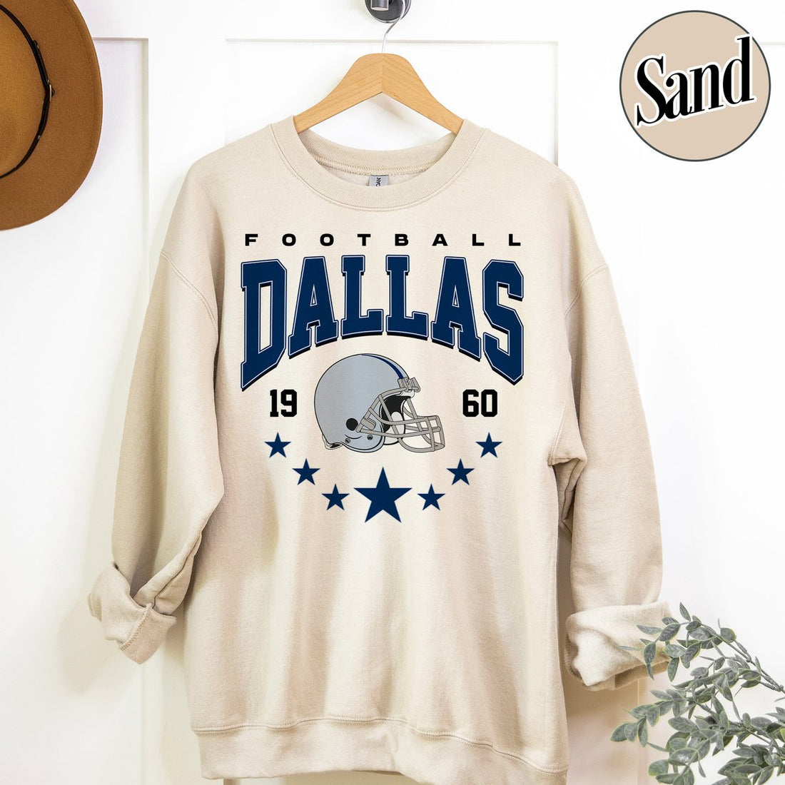 Unisex Dallas football vintage crewneck sweatshirt for men and women
