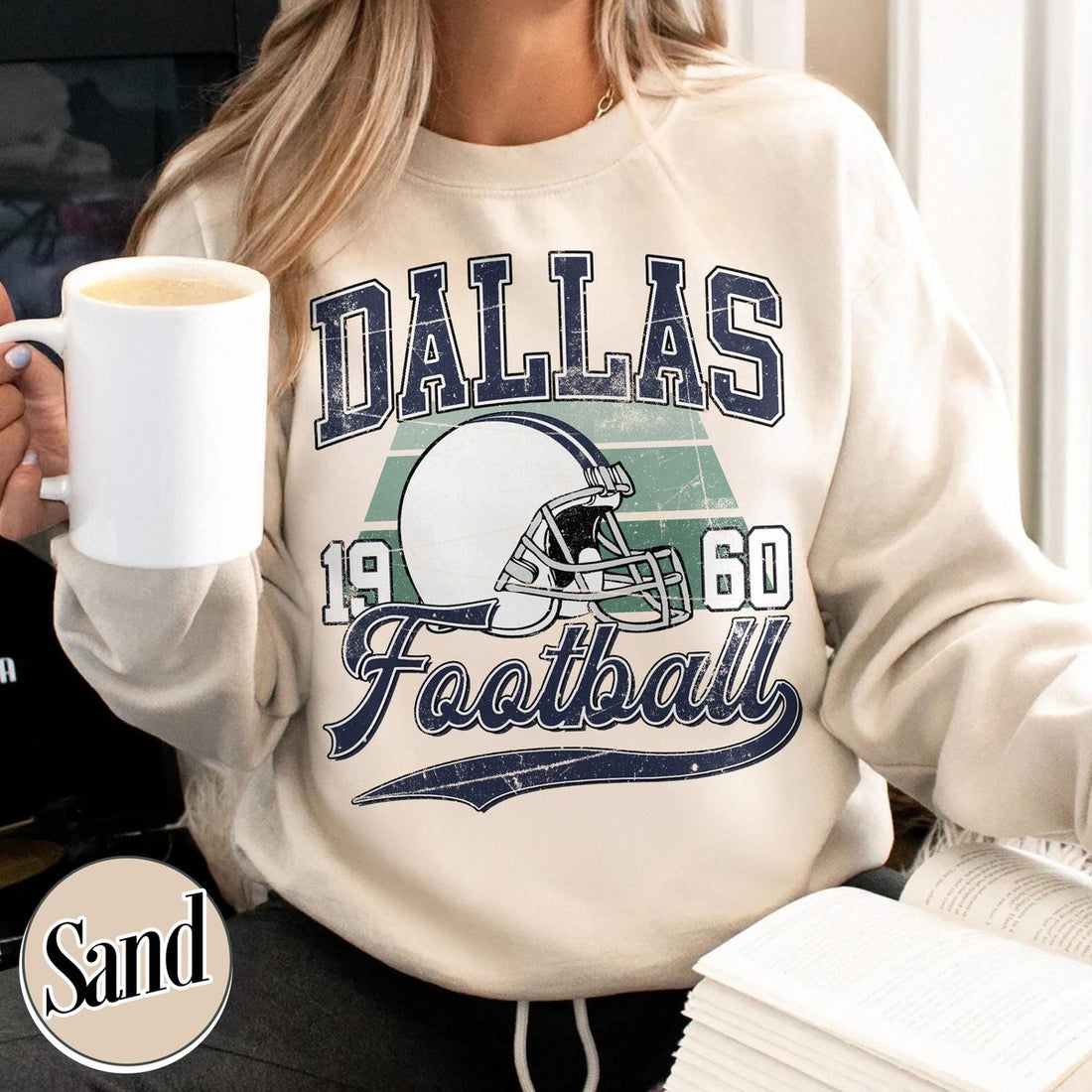 Unisex Dallas football vintage crewneck sweatshirt for men and women