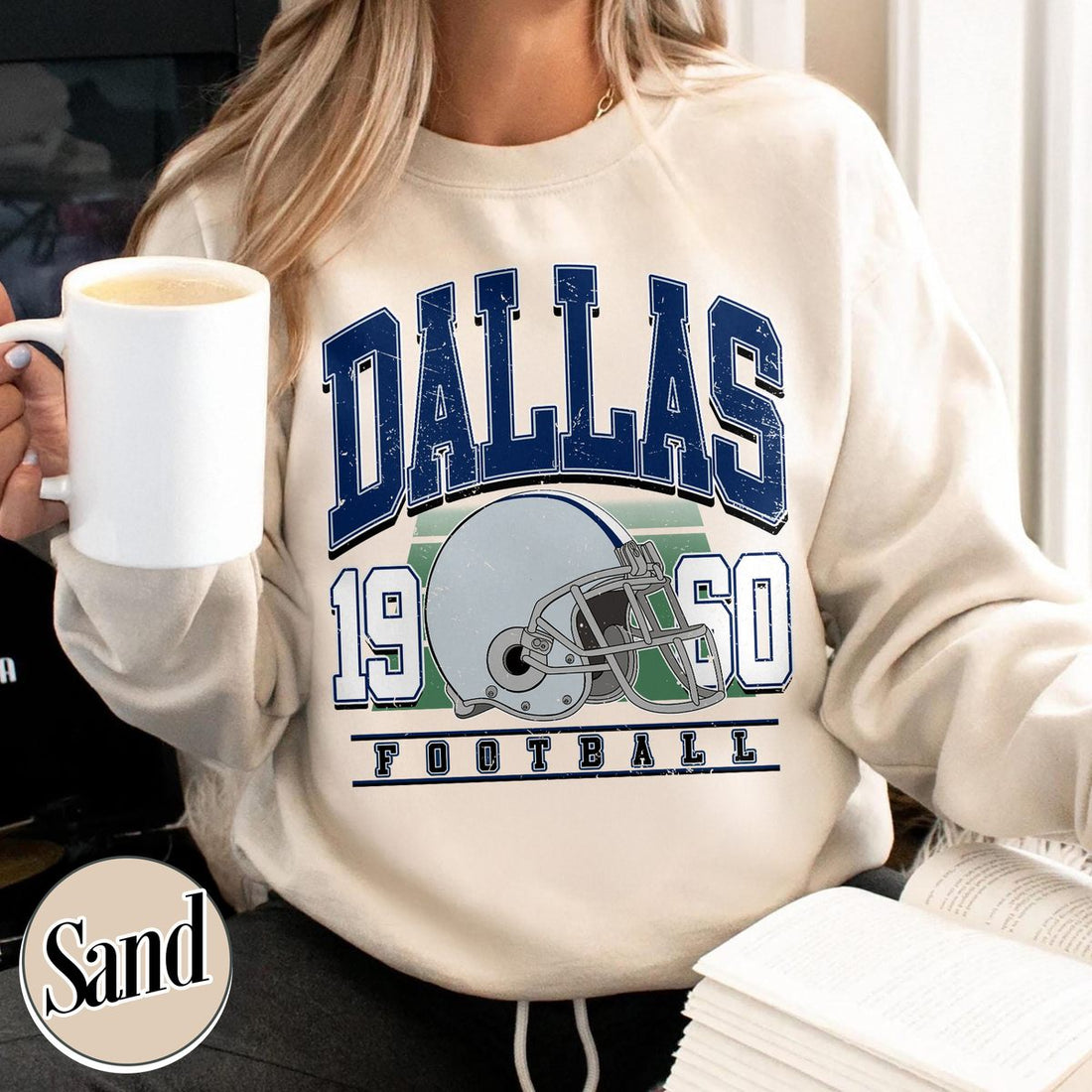 Unisex Dallas football vintage crewneck sweatshirt for men and women