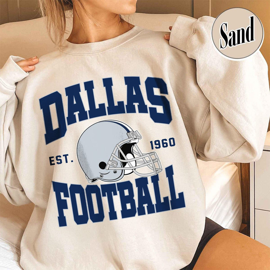 Unisex Dallas football vintage crewneck sweatshirt for men and women