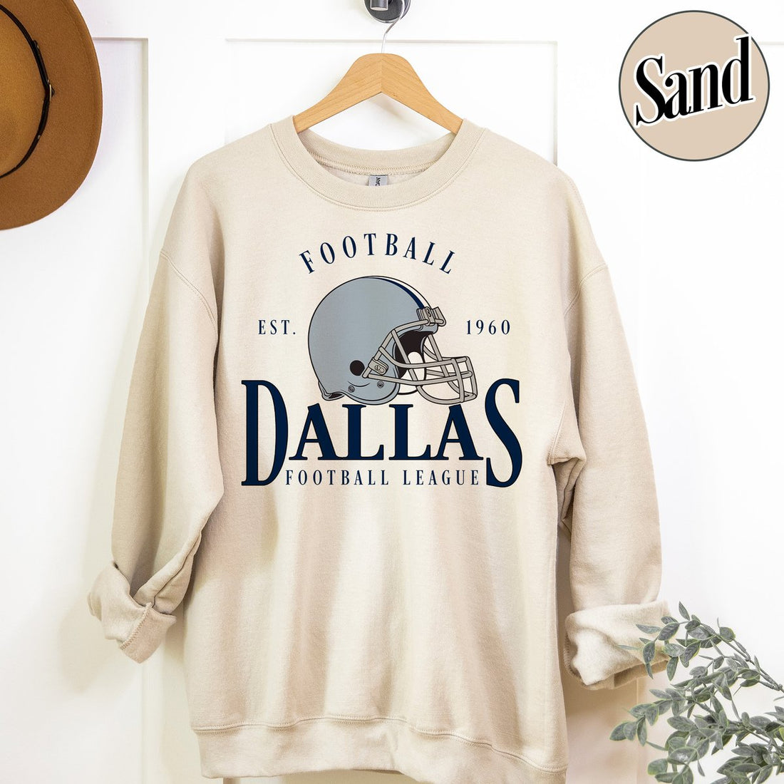 Unisex Dallas football vintage crewneck sweatshirt for men and women