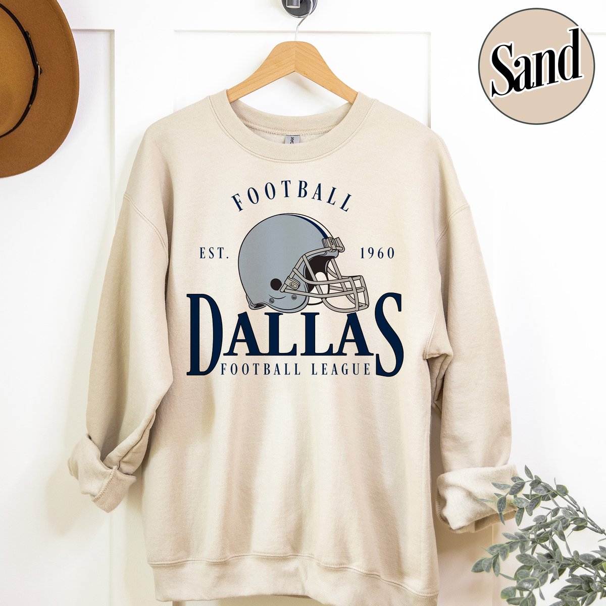 Unisex Dallas football vintage crewneck sweatshirt for men and women