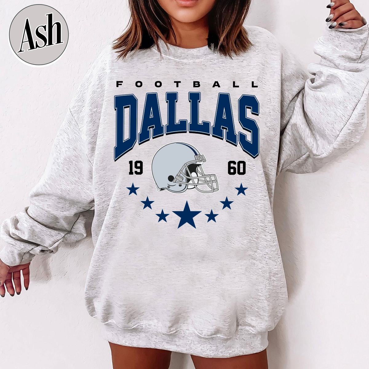 Unisex Dallas football vintage crewneck sweatshirt for men and women