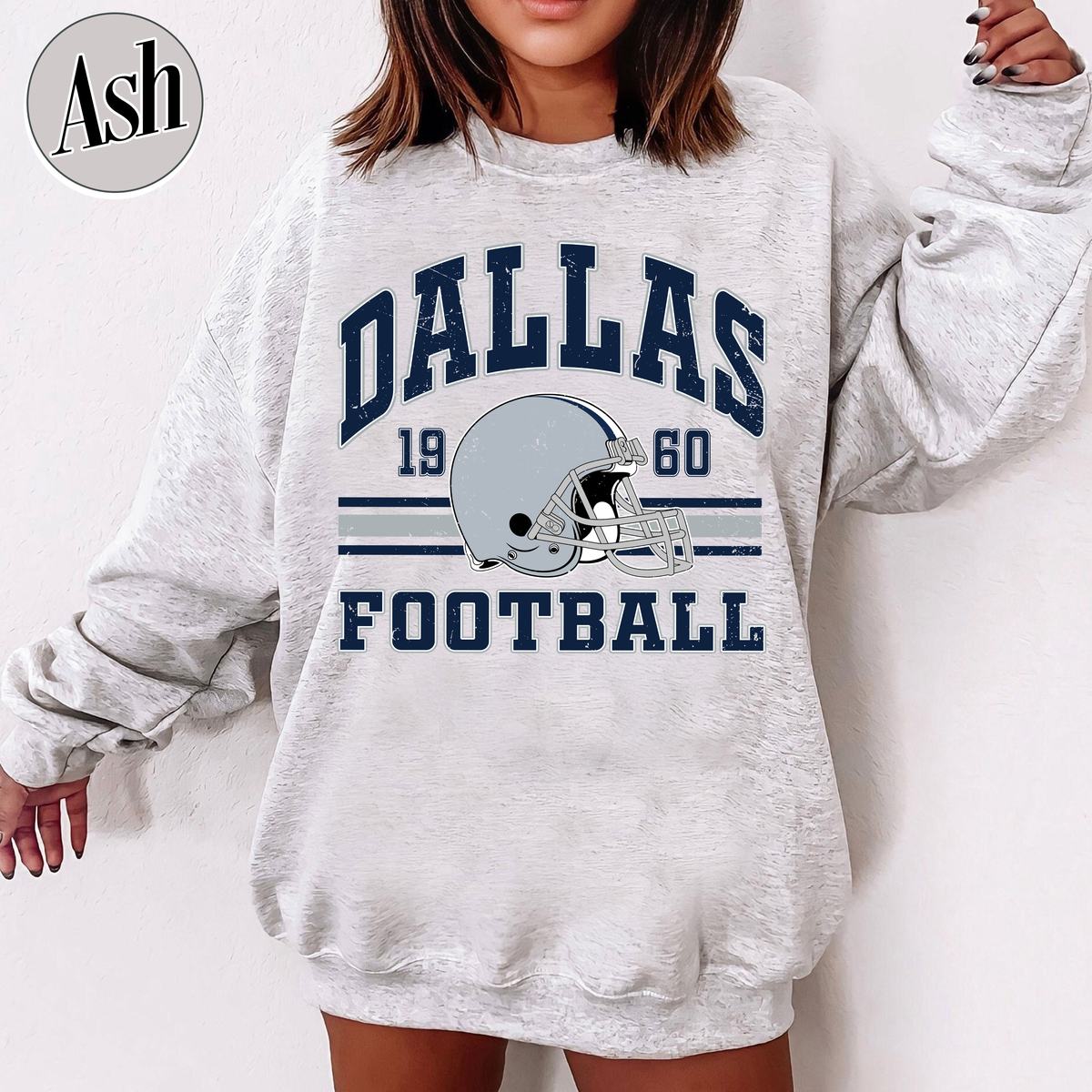 Unisex Dallas football vintage crewneck sweatshirt for men and women