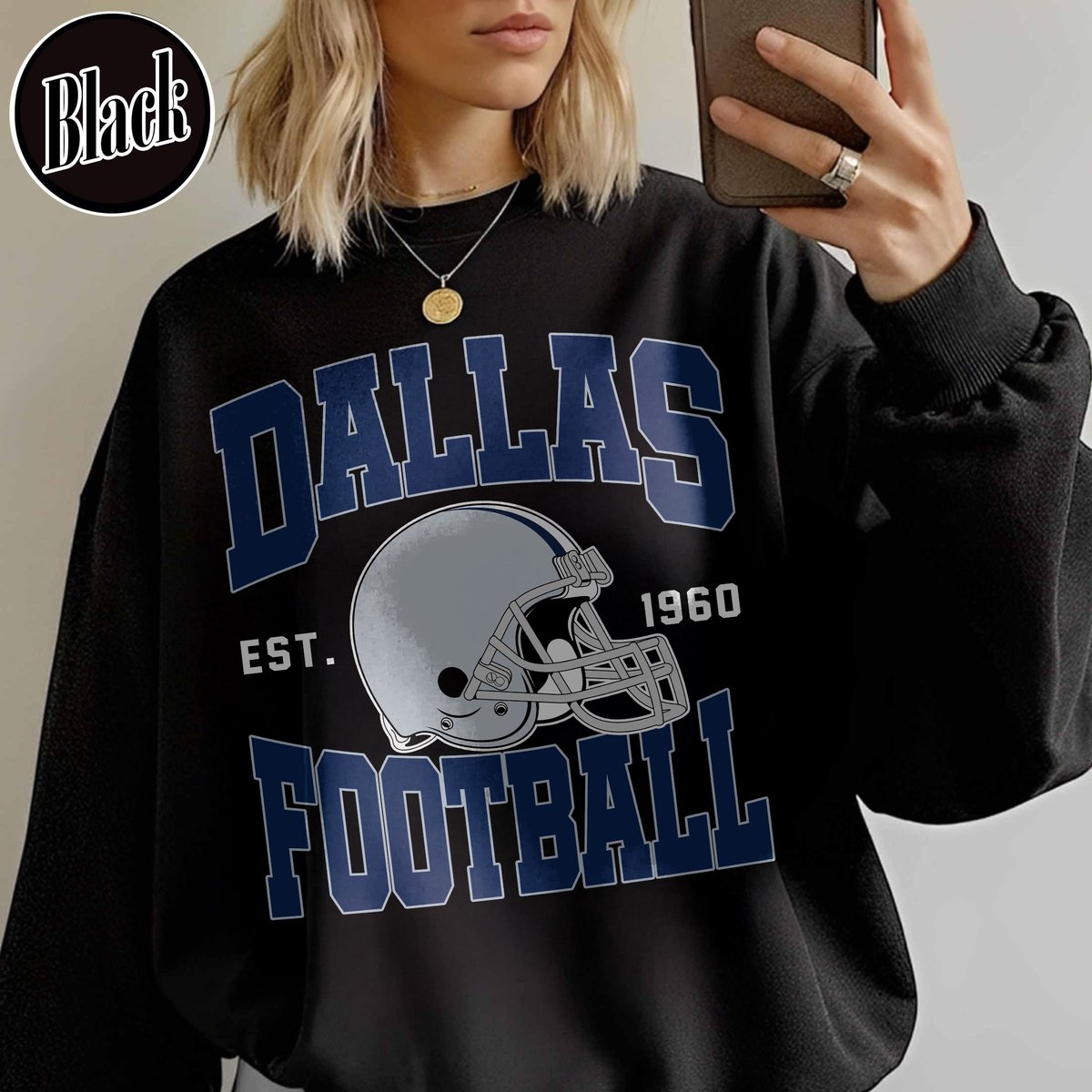 Unisex Dallas football vintage crewneck sweatshirt for men and women