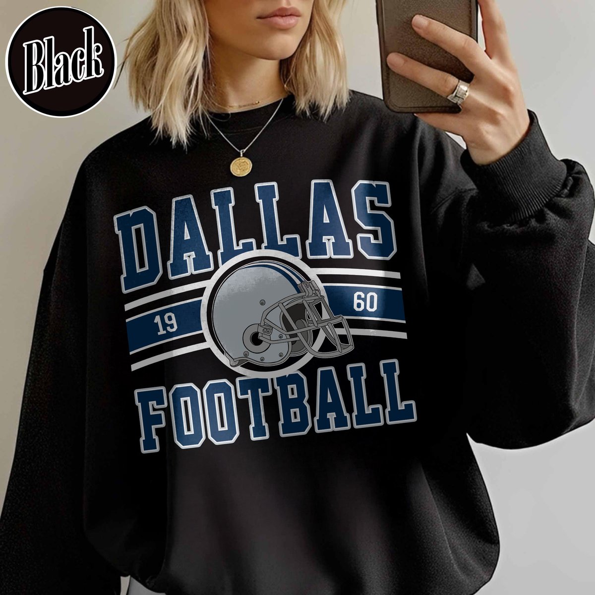 Unisex Dallas football vintage crewneck sweatshirt for men and women