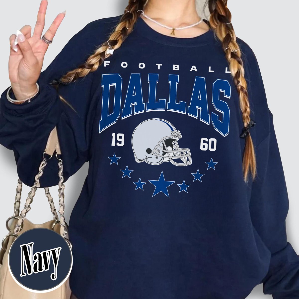 Unisex Dallas football vintage crewneck sweatshirt for men and women