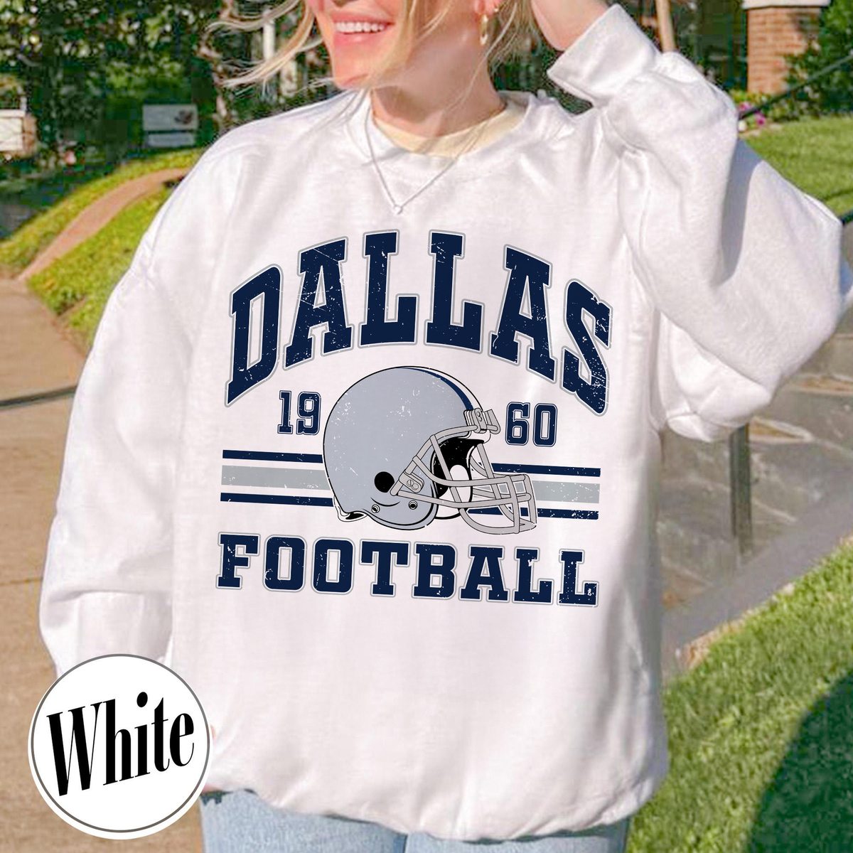 Unisex Dallas football vintage crewneck sweatshirt for men and women
