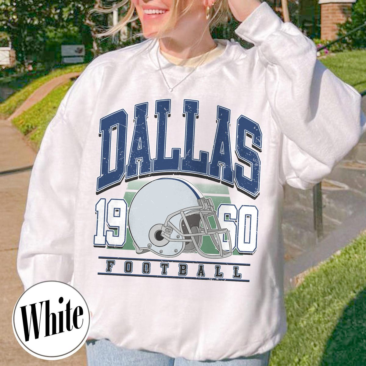 Unisex Dallas football vintage crewneck sweatshirt for men and women