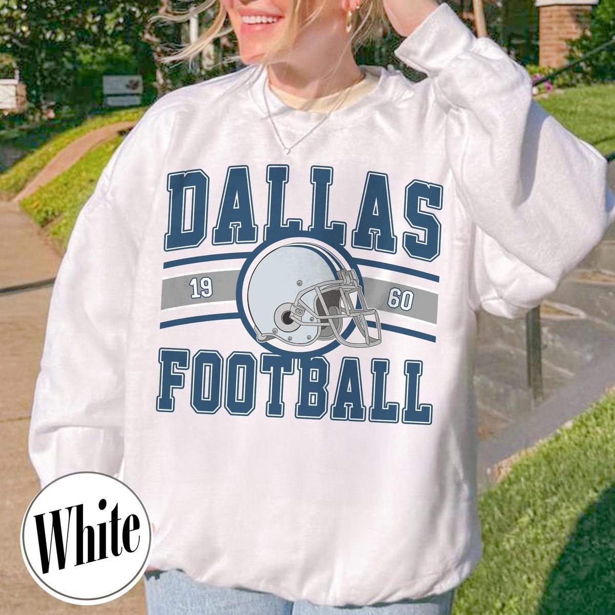 Unisex Dallas football vintage crewneck sweatshirt for men and women