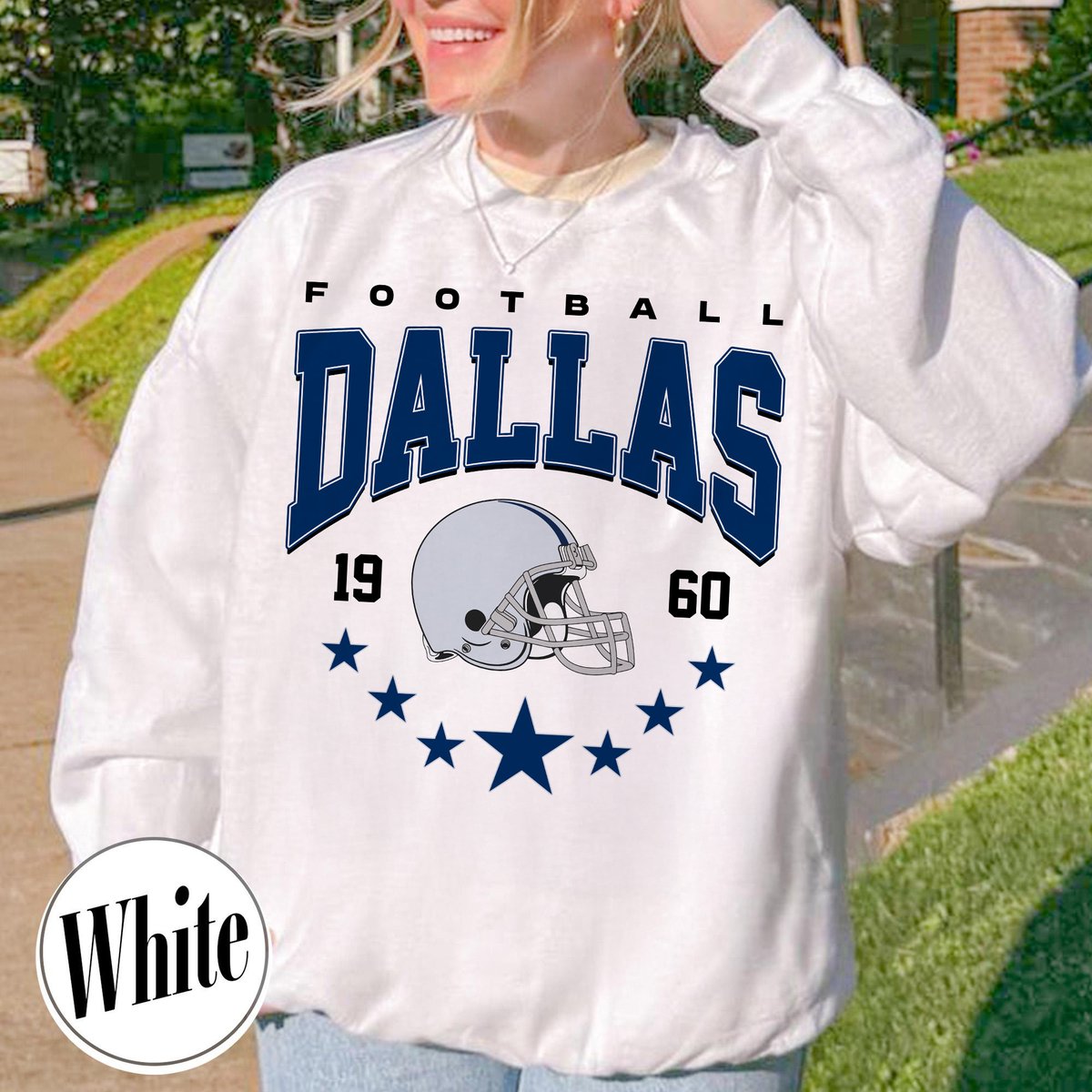 Unisex Dallas football vintage crewneck sweatshirt for men and women