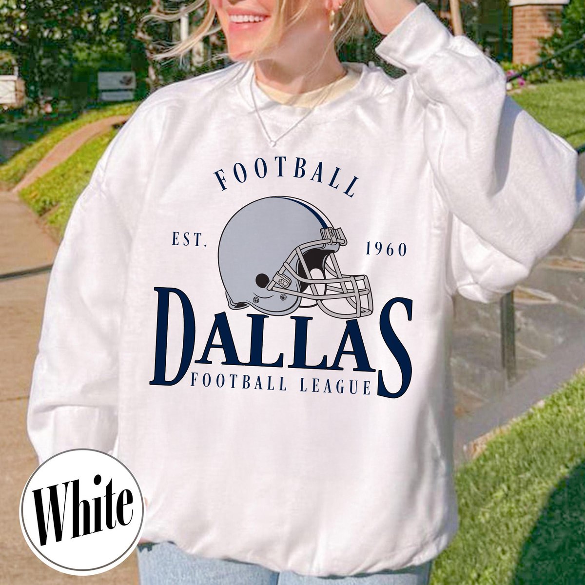 Unisex Dallas football vintage crewneck sweatshirt for men and women