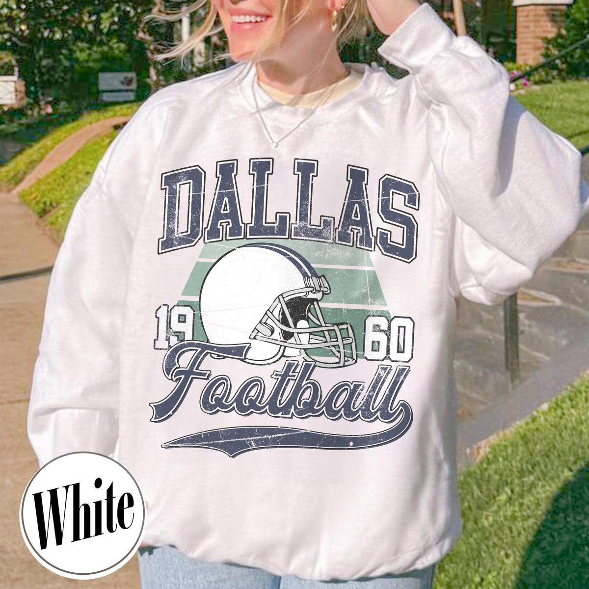 Unisex Dallas football vintage crewneck sweatshirt for men and women