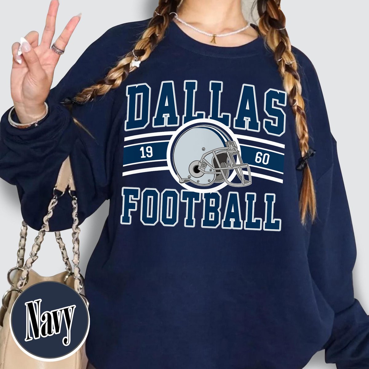 Unisex Dallas football vintage crewneck sweatshirt for men and women