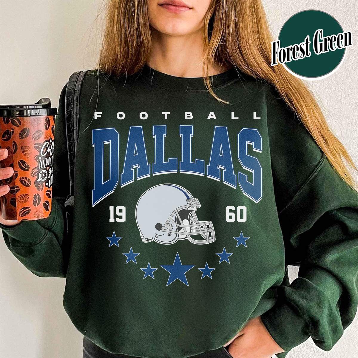 Unisex Dallas football vintage crewneck sweatshirt for men and women