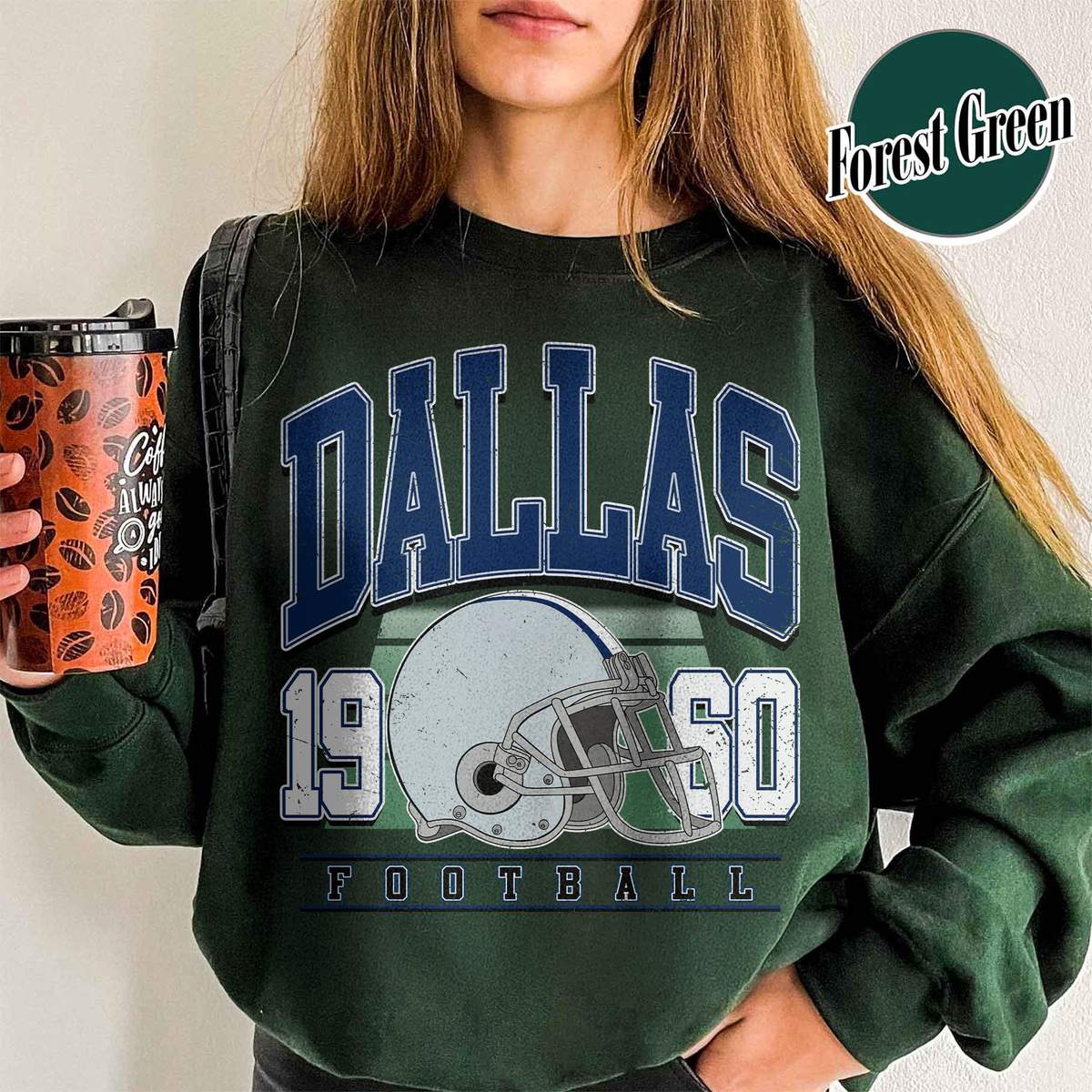 Unisex Dallas football vintage crewneck sweatshirt for men and women