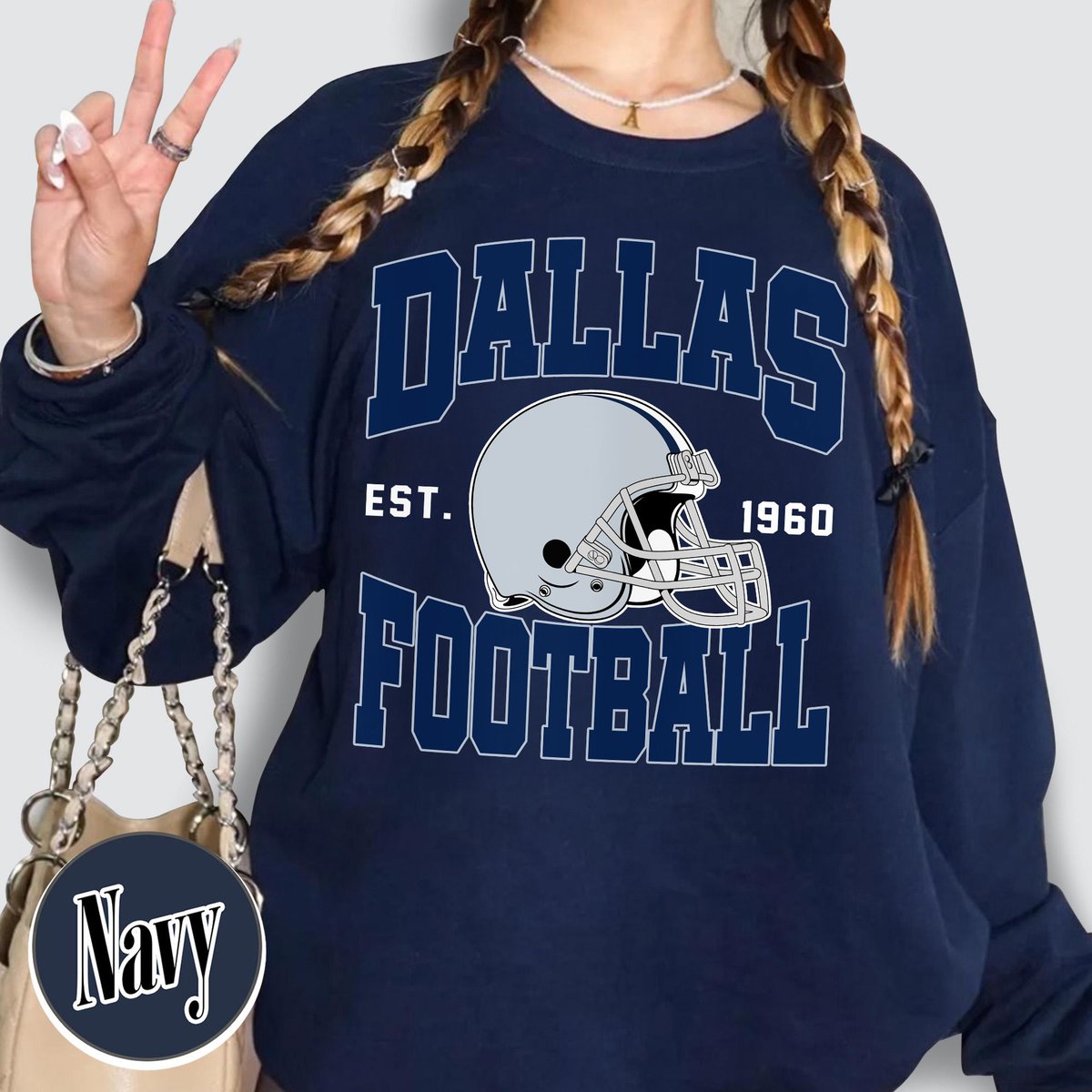 Unisex Dallas football vintage crewneck sweatshirt for men and women